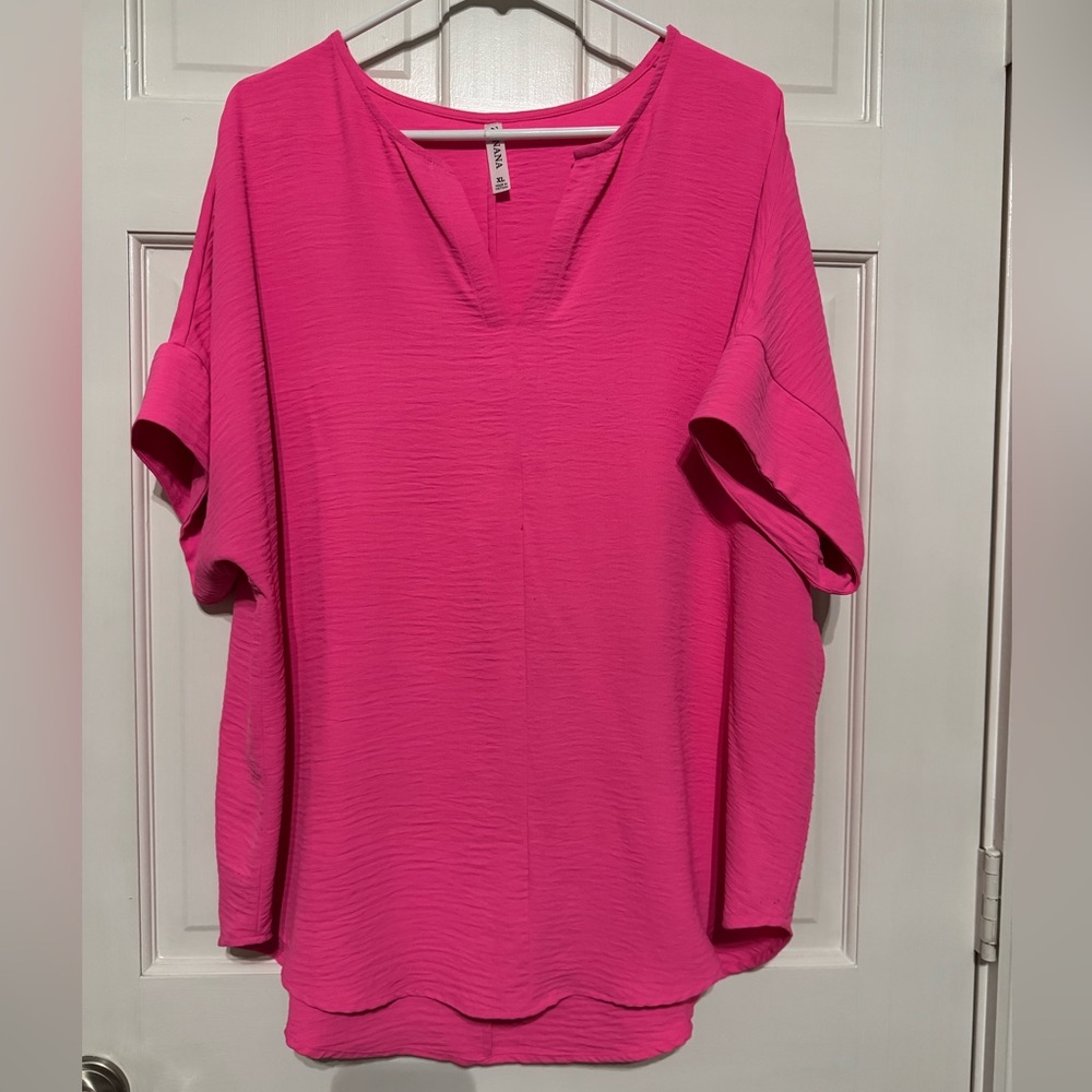 Hot pink dolman top from online boutique, size XL